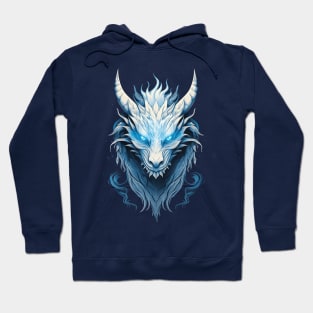 White Dragon with Blue Eyes Hoodie